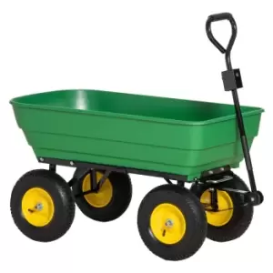 Outsunny 125 Litre LargeHeavy Duty Garden Cart - Green