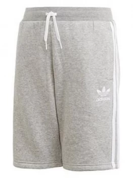 Boys, adidas Originals Childrens Fleece Shorts - Grey Heather, Size 9-10 Years