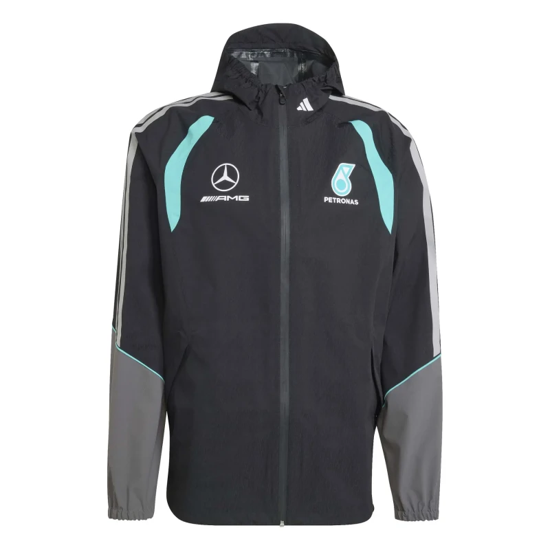 Image of Adidas Mercedes-AMG Petronas Formula One Team Mechanics Waterproof Jacket Noir Male L