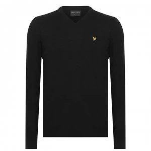 image of Lyle and Scott V Neck Jumper - True Black 572