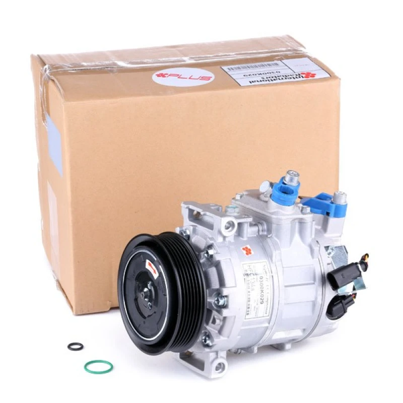 Image of VAN WEZEL 0300K029 AC Compressor PAG 46, Refrigerant: R134a, with a plug, with gasket/seal Compressor,air conditioning (447)