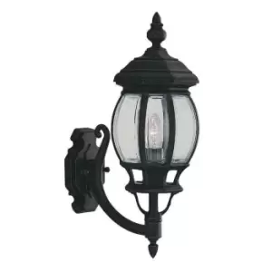 Image of Bel Aire 1 Light Outdoor Wall Lantern Black IP44, E27