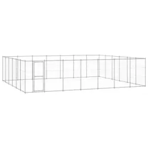 image of Vidaxl Outdoor Dog Kennel Galvanised Steel 50.82 M