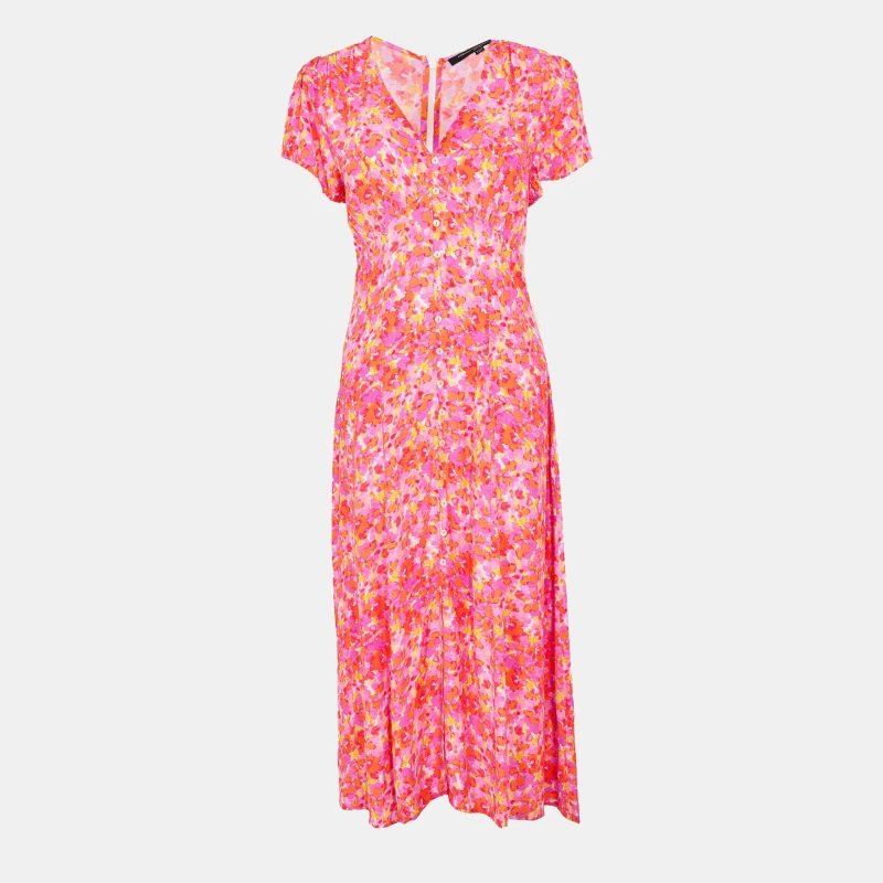Image of French Connection French Connection Delphine Dress Coral Female 8 VS81501