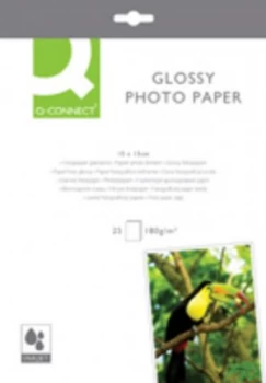 Image of Q Connect Photo Gloss Paper 10X15CM 180G P25