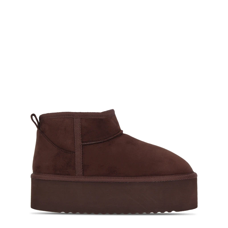 Image of Be You Platform Faux Fur Lined Boot - Brown Brown 3