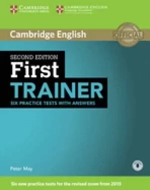 Image of first trainer six practice tests with answers with audio