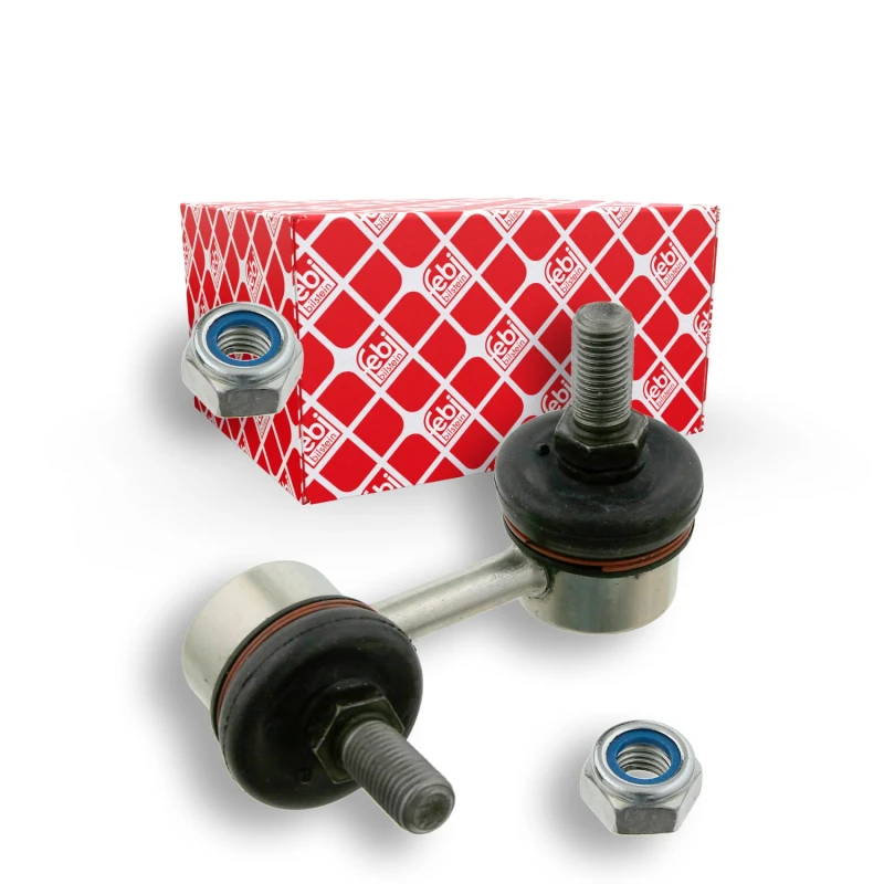 Image of FEBI BILSTEIN 24924 Anti-roll bar link OE Turbo NEW, with nuts Steel Link Stabiliser (3229)