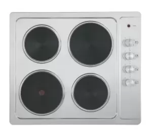 image of Cookology SEP601SS Stainless Steel 60cm Built-in Solid Plate Electric Hotplate Hob