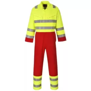 Image of Portwest FR90YERXXXL - sz 3XL Bizflame Services Coverall - Yellow - Yellow