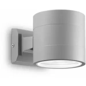 Image of 01-ideal Lux - Gray wall light SNIF ROUND 1 bulb