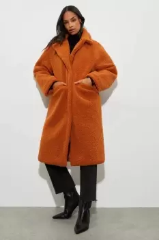 Image of Longline Oversized Teddy Coat