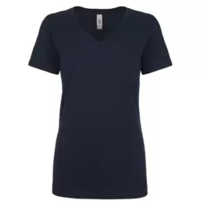 Image of Next Level Womens/Ladies Ideal V-Neck T-Shirt (L) (Midnight Navy)