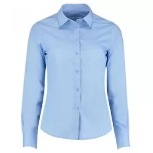 Image of Kustom Kit Womens/Ladies Long Sleeve Tailored Poplin Shirt (10) (Light Blue)