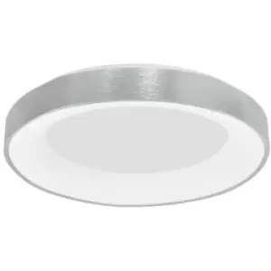 Image of Netlighting Merano Bancroft 60cm Integrated LED Semi Flush Light Brushed Silver