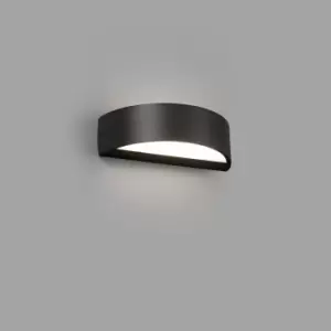 image of Oval Outdoor LED Dark Grey Up Down Wall Light 10W 3000K IP65