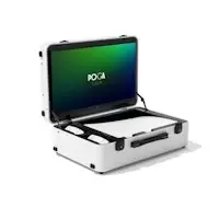 image of Indi Gaming POGA Lux White Portable Console Case with Monitor - PS5 UK (PL2W010)