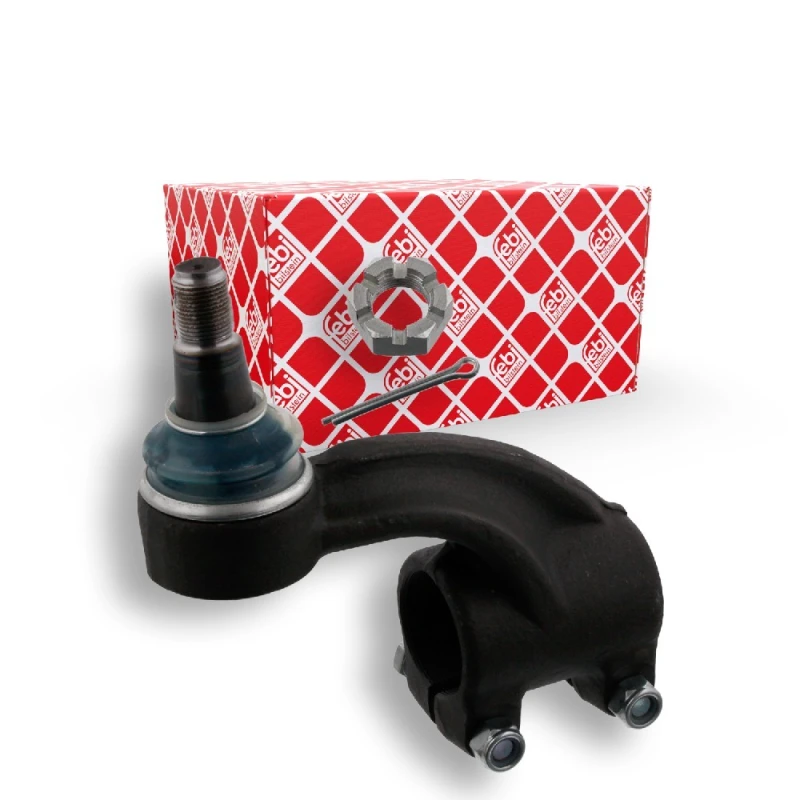 Image of FEBI BILSTEIN 01910 Track rod end OE Turbo NEW, Front Axle Right, with crown nut Tie Rod End (914)