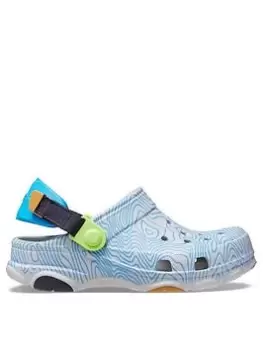 Image of Crocs All Terrain Topographic Toddler Sandal, Navy, Size 4 Younger