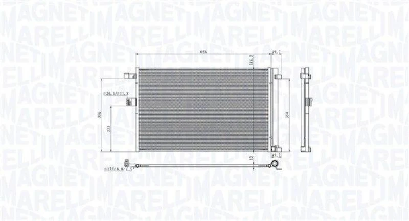 Image of MAGNETI MARELLI Air conditioning condenser MAGNETI MARELLI 350203104900