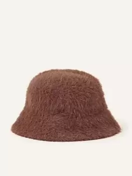 Image of Accessorize Fluffy Bucket, Brown, Women