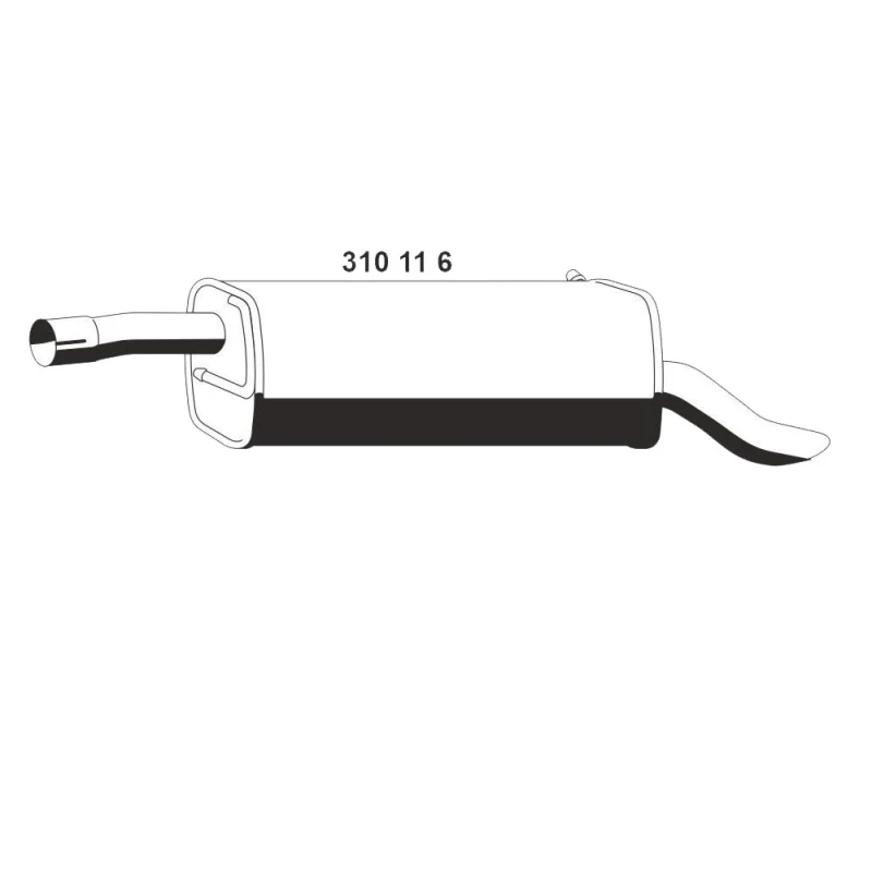 Image of ERNST 310116 Rear silencer End Silencer (3437)