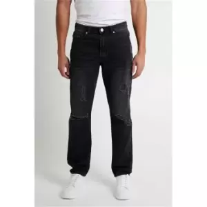 I Saw It First Grey Slim Fit Distressed Jeans - Grey