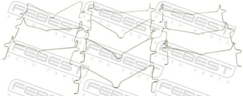 Image of Spring, disc brake pad FEBEST 0103-003-PCS10