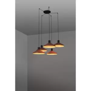 image of Kombo Cluster Pendant Ceiling Light Orange, E27