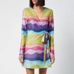 Image of Never Fully Dressed Womens Rainbow Mini Zsa Zsa Wrap - Multi - UK 6