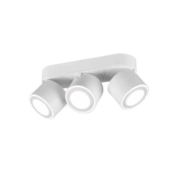 Image of Taurus Modern 3 Light Ceiling Spotlight Bar White Matt 3000K