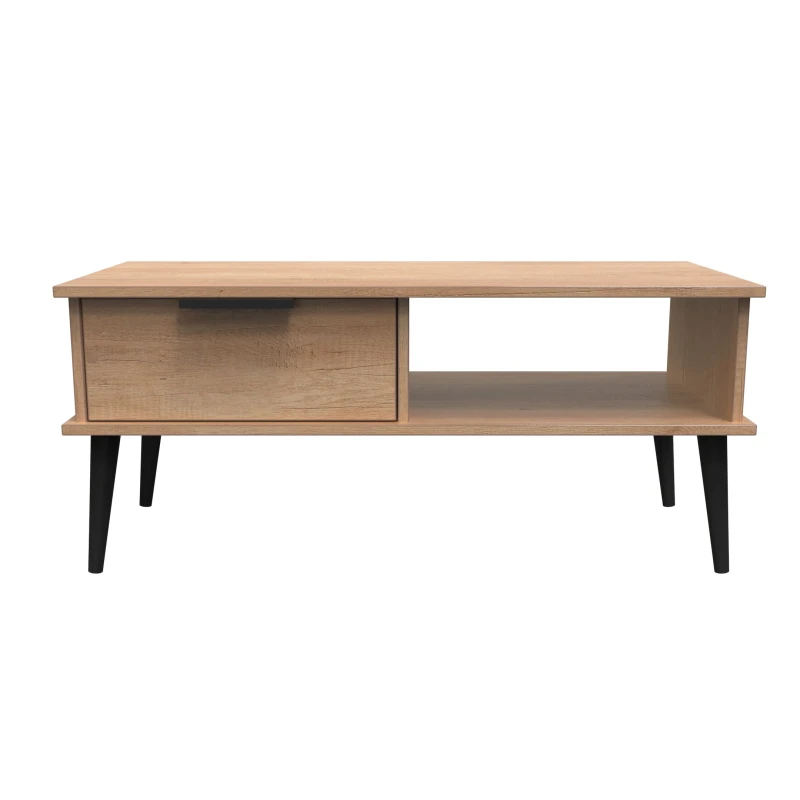 Image of Ready Assembled Hirato 2 Drawer Lamp Table Pewter Black Wood Legs HKB009PWPW