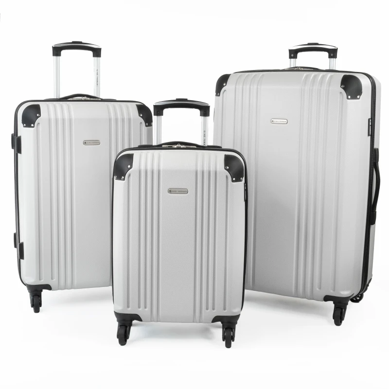 Image of Gino Ferrari Lightweight Hard Shell Business Travel Suitcase Grey Gfl003-03 unisex Small