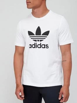 Image of adidas Originals Trefoil T-Shirt - White/Black, Size XL, Men