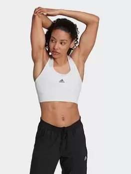 Image of adidas Running Medium-Support Pocket Bra, Pink, Size XL, Women