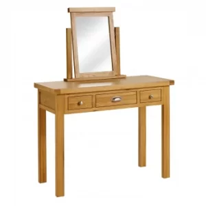 Image of Woburn Oak 3 Drawer Dressing Table Brown