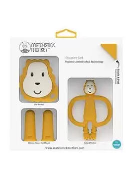 image of Matchstick Monkey Teething Starter Set - Ludo Lion, One Colour