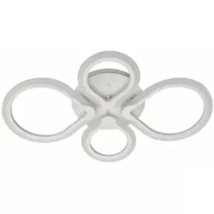 Image of Helam Trieste Integrated LED Semi Flush Light White 73cm