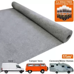 Image of Tmech - Van Carpet Lining / Smoke & 5 Adhesive Cans