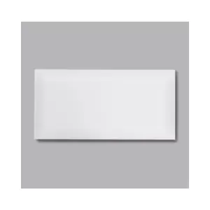 image of White Bevelled White Wall Tile 10 x 20cm - Metro