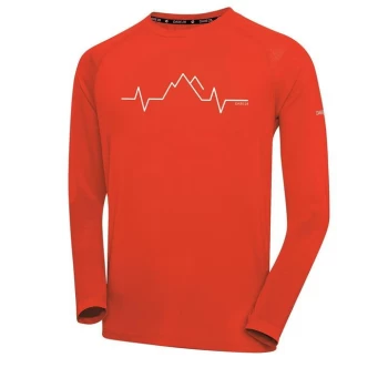 image of Dare 2b Righteous Long Sleeved T-Shirt - Red