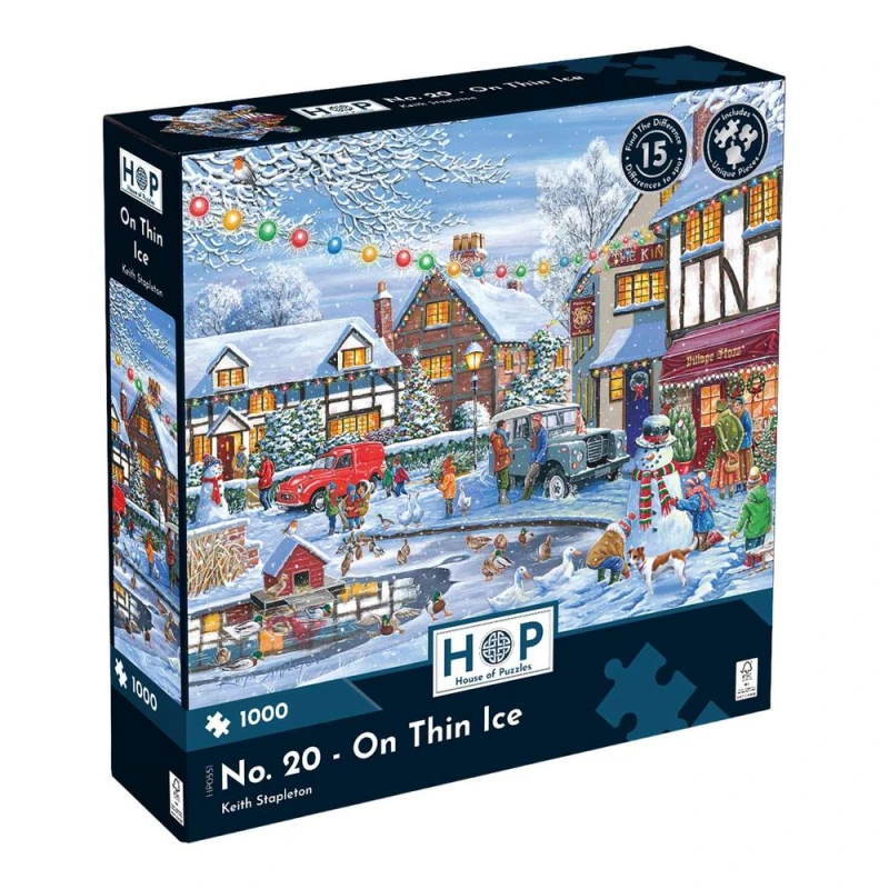 Image of The House Of Puzzles No. 20 - On Thin Ice, 1000 Piece Jigsaw Puzzle Multicolor Unisex