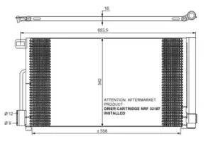Image of NRF 35777 Air Conditioning Condenser OE 51931470,52039557,55700406,1609867680