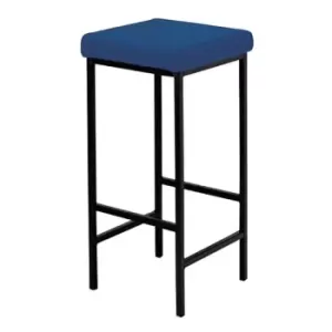 image of High stool with Black fabric padded seat - height 760mm