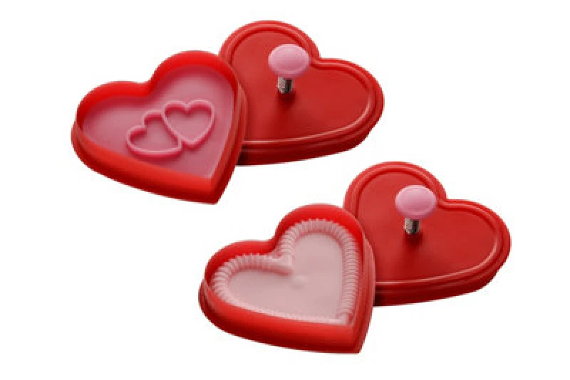 Image of Premier Housewares Heart Shape Cookie Cutters Red
