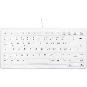 Image of Active Key AK-C4110F Medical Key USB Antibacterial keyboard German, QWERTZ, Windows White Silicone cover, Suitable for DGHM/VAH sanitizing