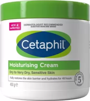 image of Cetaphil Body Moisturiser, 450g, Moisturising Cream Sensitive Skin, With Niacinamide & Vitamin E