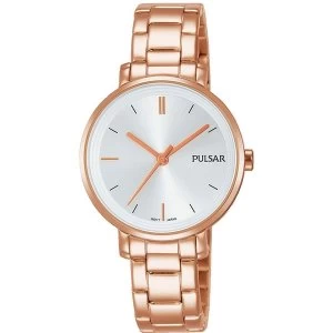 Image of Pulsar PH8340X1 Ladies Rose Gold Dress Grey Dial 50M Watch