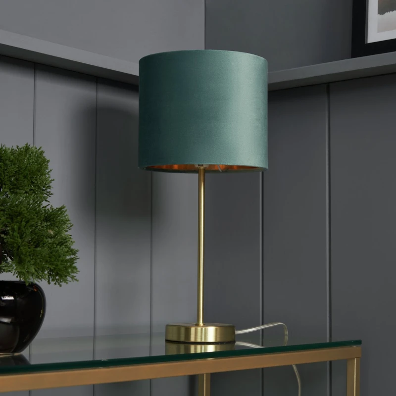 Image of BHS BHS Vera Metal Table Lamp - Teal