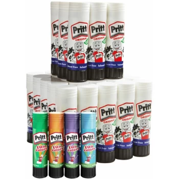 Image of Pritt 2359266 Glue Sticks 43g Pack of 34 + 4 Free Coloured